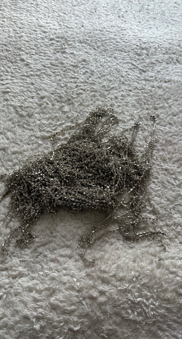 Kadın Gri Payetli Vücut Zincirli - Görsel 3