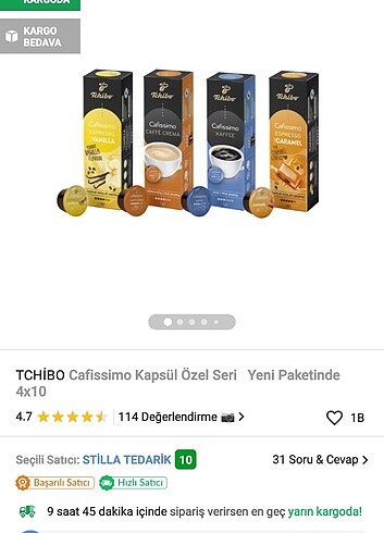 Tchibo Cafissimo kapsül kahve 