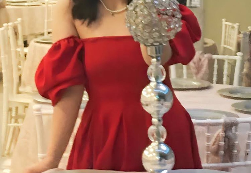 Kadın Kırmızı Uzun Elbise - Görsel 2