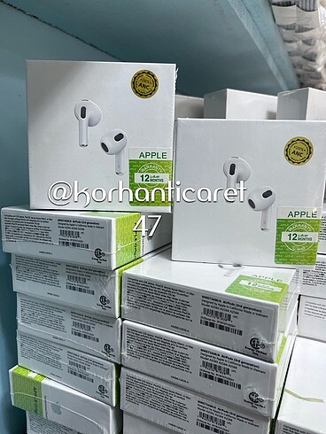 AirPods 3 nesil 1 kalite ürün kapali kutu