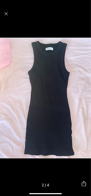 Bershka Siyah mini elbise
