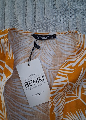 Uzun Kollu, V Yakalı Sarı kımono - Görsel 4