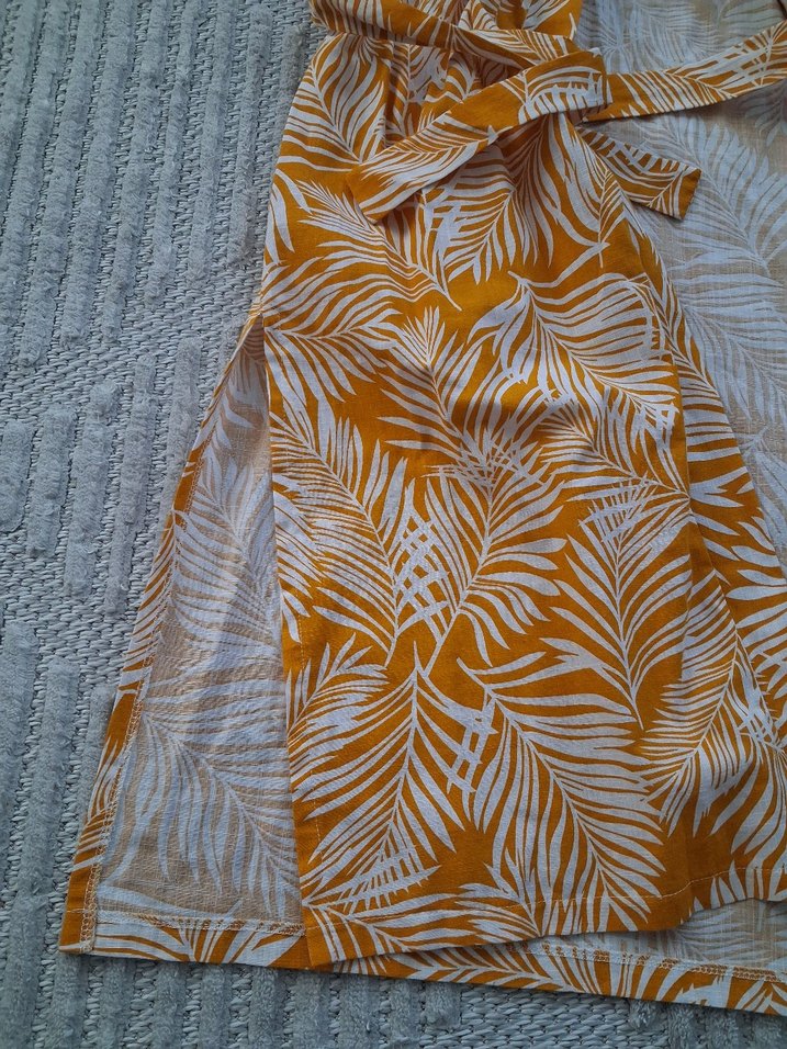 Uzun Kollu, V Yakalı Sarı kımono - Görsel 3