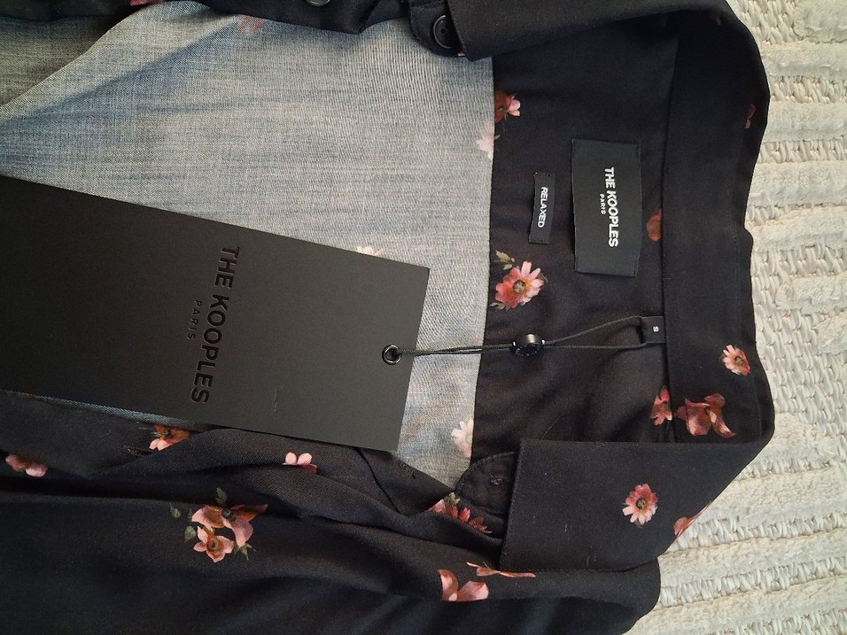 Kadın Gri Desenli Uzun Kollu Gömlek - Görsel 3