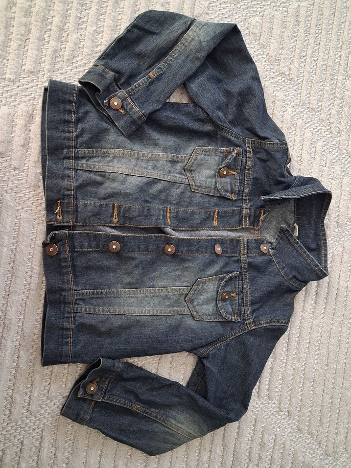 Kız Çocuk Jean Ceket Düğmeli - Görsel 2