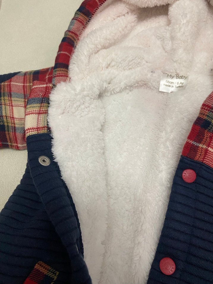 Renkli Baskılı Erkek Bebek kışlık Tulum - Görsel 4