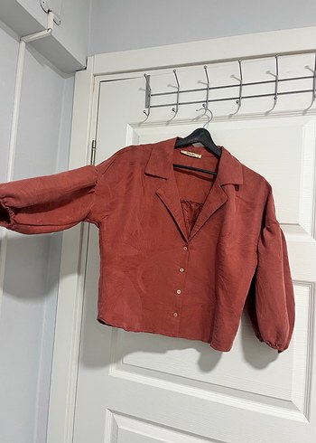 Kiremit rengi gömlek - Görsel 2