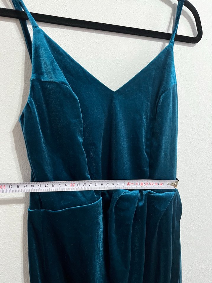 Mavi Drapeli Uzun Abiye Elbise - Görsel 3