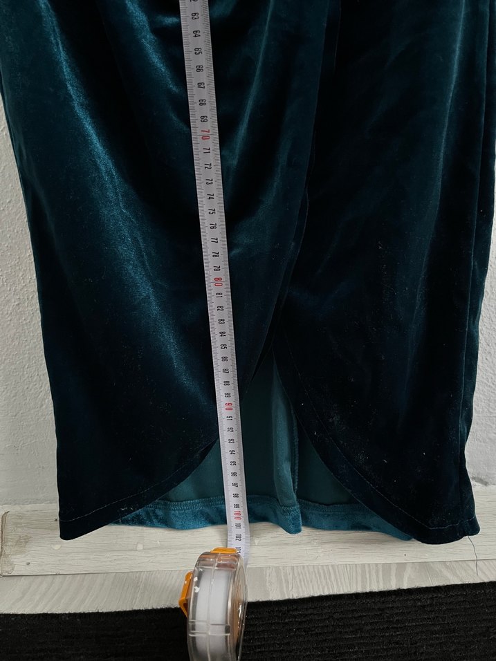 Mavi Drapeli Uzun Abiye Elbise - Görsel 4