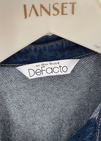 Defacto Kısa Kollu Lacivert Kadın Denim elbise - Görsel 2