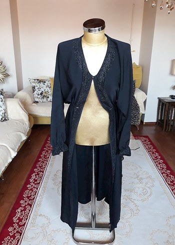 Siyah Nakışlı Uzun Kollu Kap 38 40 42 bedene uygun - Görsel 5