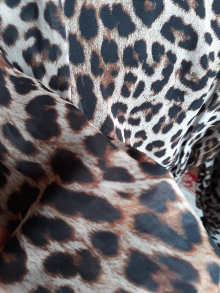 Leopar Desenli Uzun  Elbise - Görsel 3