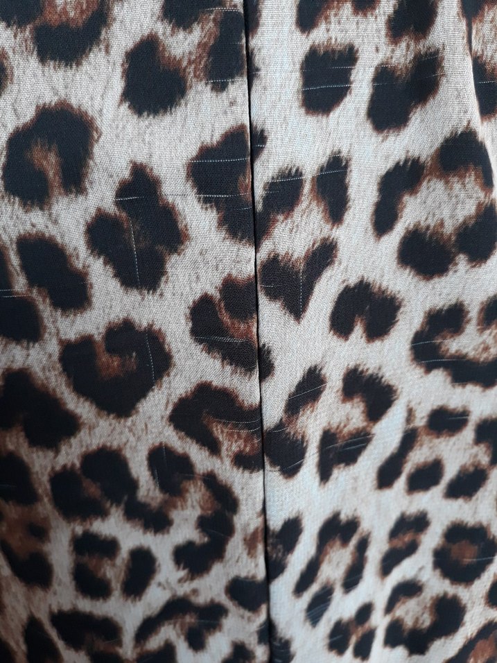 Leopar Desenli Uzun  Elbise - Görsel 5