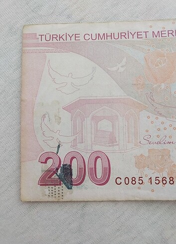 Hatalı basım 200 tl banknot