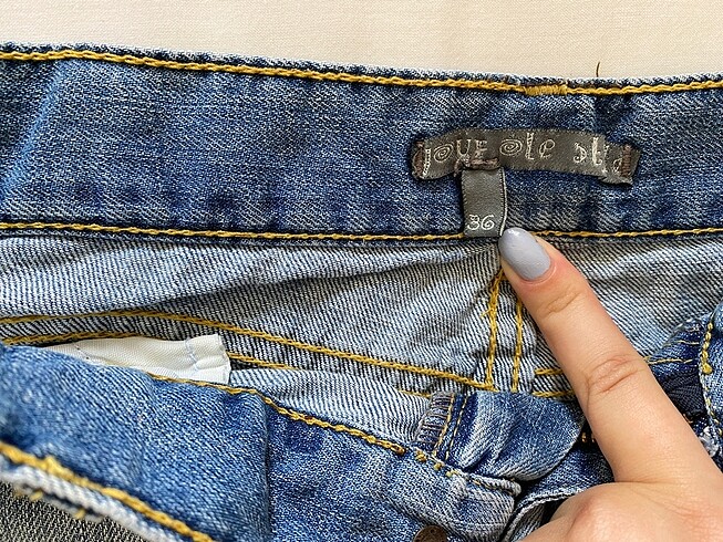 36 Beden mavi Renk 52-Mini kot etek