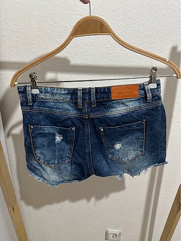 34 Beden lacivert Renk 444- JEAN MİNİ SHORT