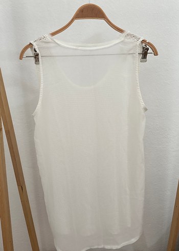 405- Beyaz Örgü Pareo - Görsel 5