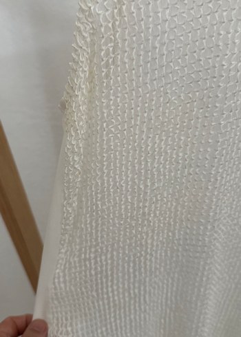 405- Beyaz Örgü Pareo - Görsel 2