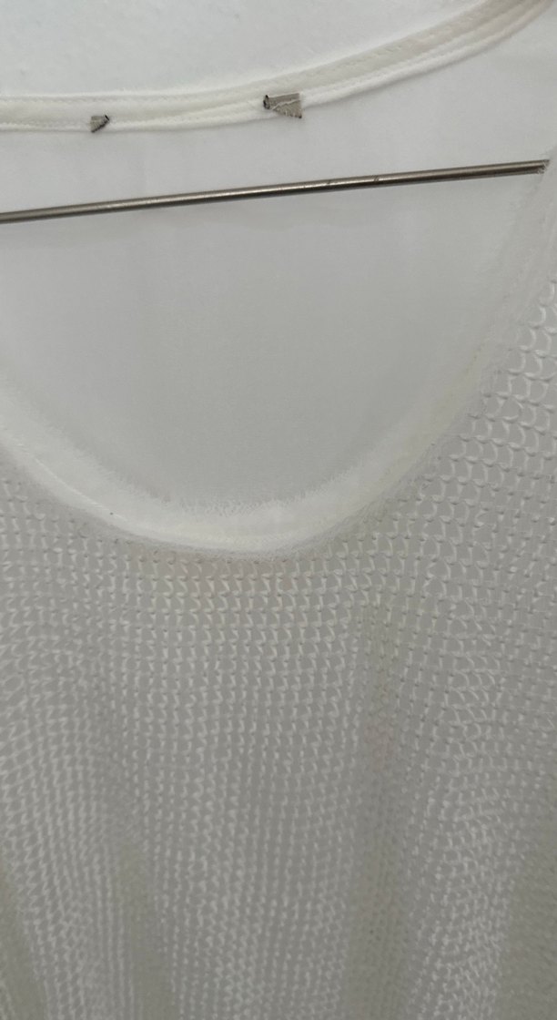 405- Beyaz Örgü Pareo - Görsel 3