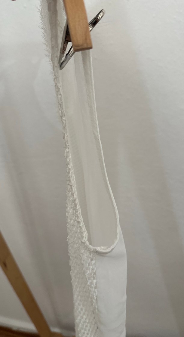 405- Beyaz Örgü Pareo - Görsel 4