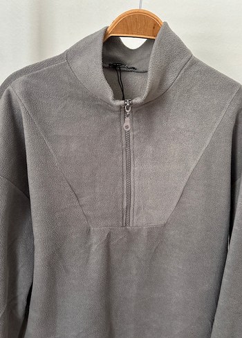 424- Fermuarlı Kadın Sweatshirt - Görsel 3