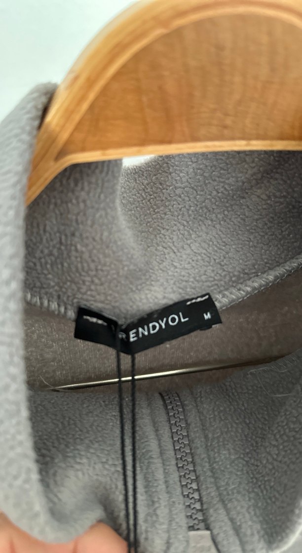 424- Fermuarlı Kadın Sweatshirt - Görsel 4