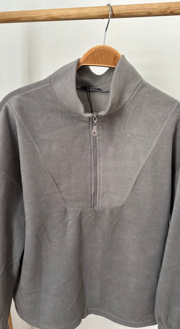 424- Fermuarlı Kadın Sweatshirt - Görsel 3