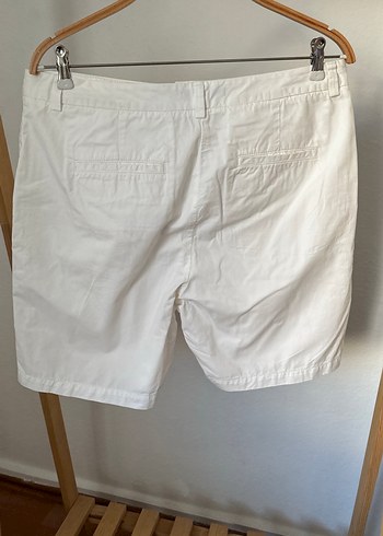 447- Beyaz Kadın Bermuda Şort - Görsel 5
