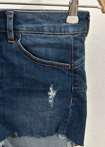 304-Mini Kot Şort - Görsel 3