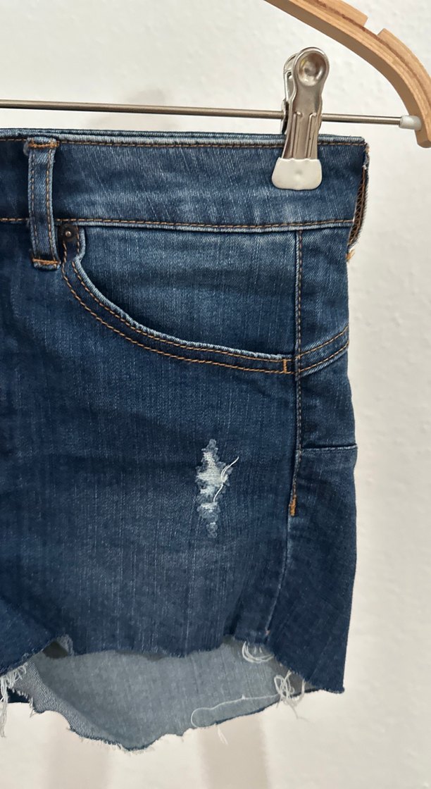 304-Mini Kot Şort - Görsel 3