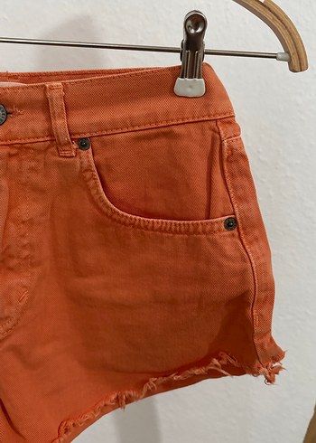 302- Turuncu Kadın Mini Şort - Görsel 3