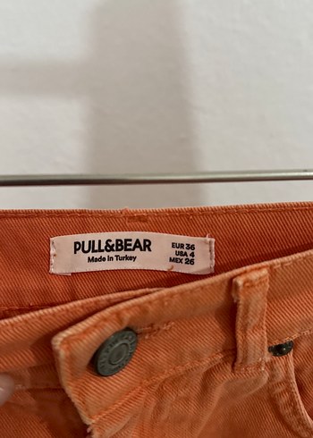 302- Turuncu Kadın Mini Şort - Görsel 4