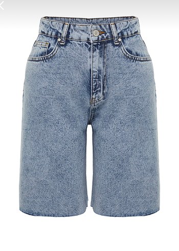 38 Beden mavi Renk Bej Kısa Boy Denim Kadın Şort