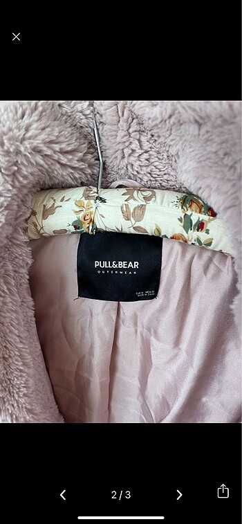 m Beden Pull bear peluş mont