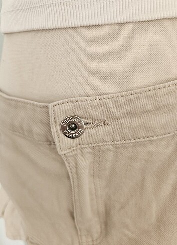 l Beden camel Renk #bershka kısa etek