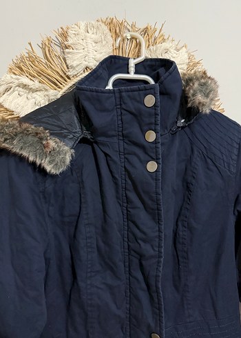 Kadın Lacivert Kürklü Mont - Görsel 2