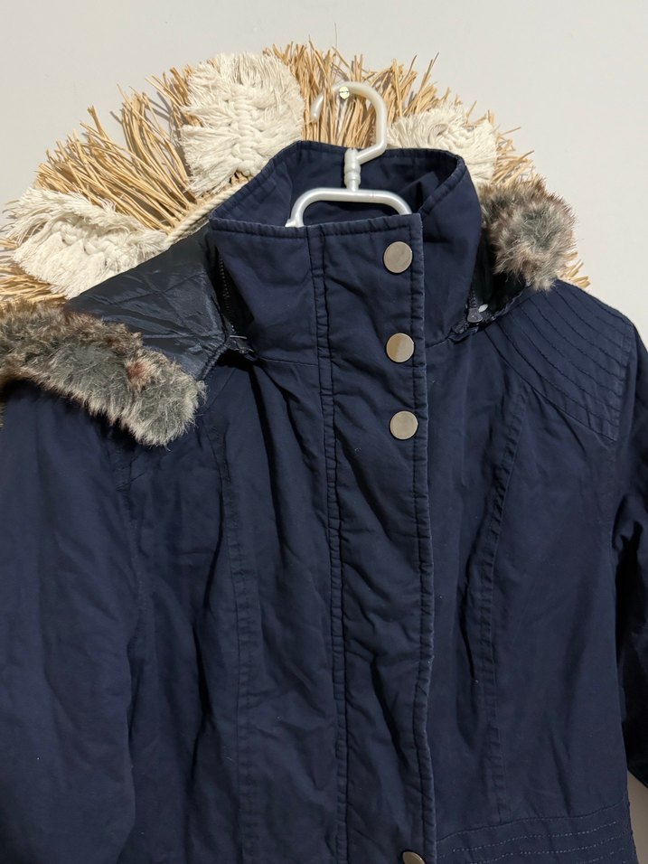 Kadın Lacivert Kürklü  Mont - Görsel 2