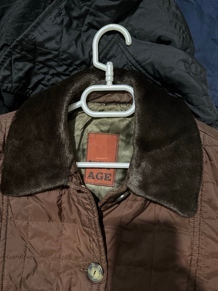 Düğmeli Kahverengi ceket mont trençkot - Görsel 3