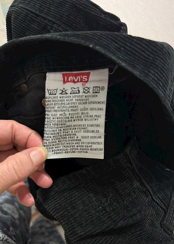 Düğmeli Siyah Denim Erkek Pantolon - Görsel 6