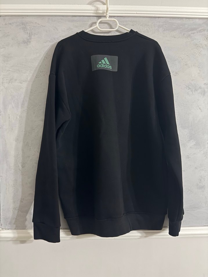 Siyah Oversize Bisiklet Yaka Sweatshirt - Görsel 2