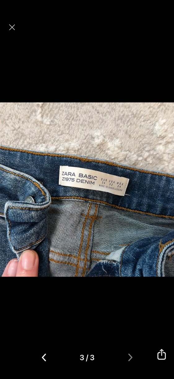 Boncuk Detaylı Mini Denim Şort - Görsel 3