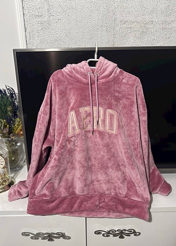 Pembe Kapüşonlu Kadın Sweatshirt - Görsel 2