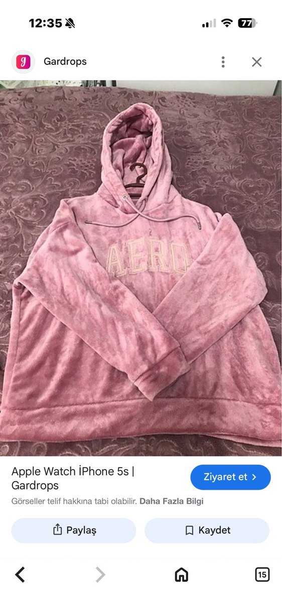 Pembe Kapüşonlu Kadın Sweatshirt - Görsel 5