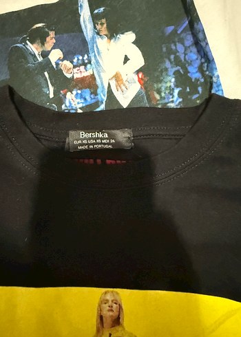 Bershka #bershka Sarı Desenli , Kısa Kollu