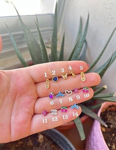 Çelik tragus piercing küpe