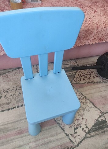 Mavi çocuk sandalyesi mamut sandalye 