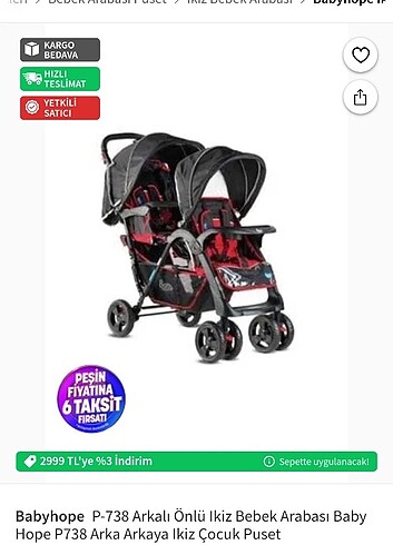 9- 36 kg Beden siyah Renk İkiz bebek arabası