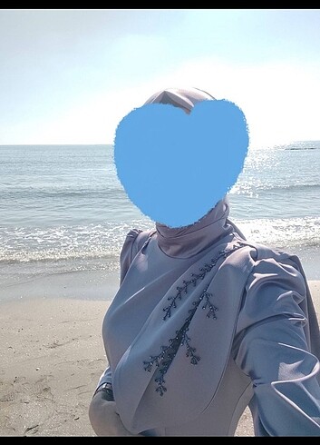 40 Beden Tesettür Abiye Boy 175 Kilo 55 tam olur