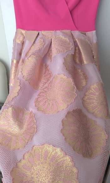 Fuşya elbise - Görsel 4