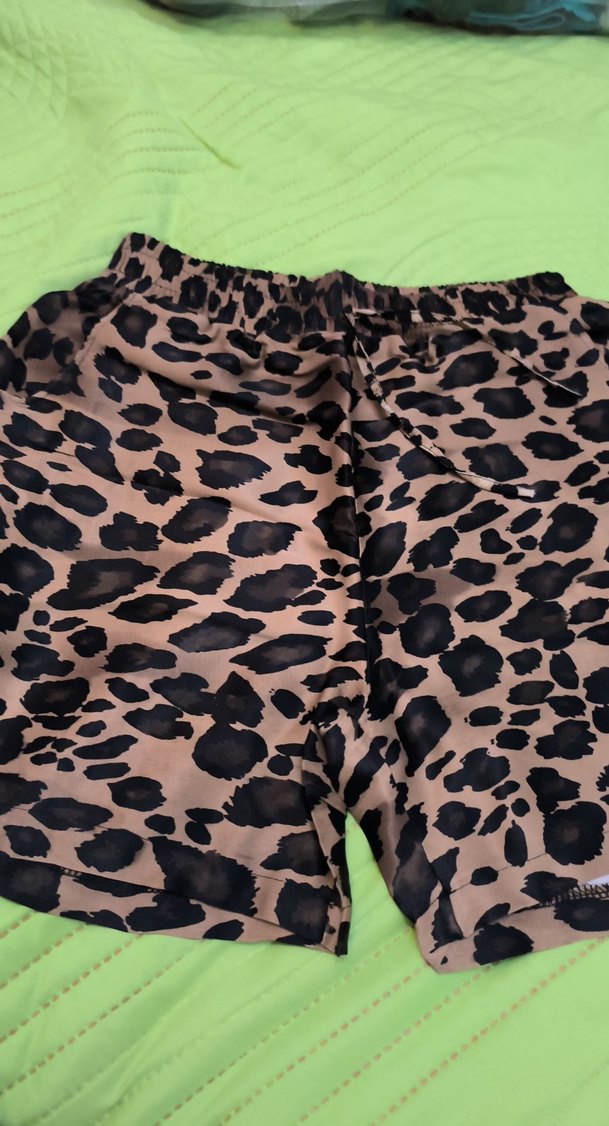 Kadın Leopar Desenli Mini Rahat şort - Görsel 5